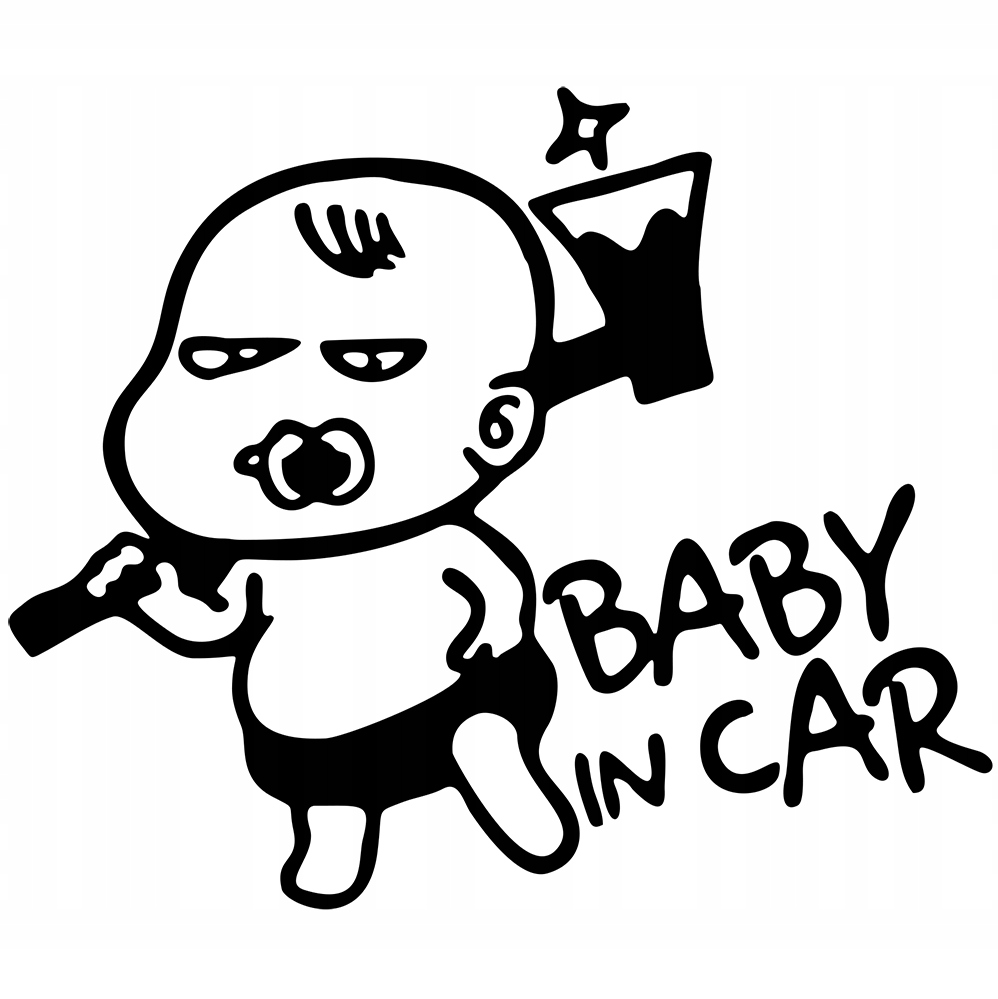 

Naklejka na auto Dziecko W Samochodzie Baby 13x15