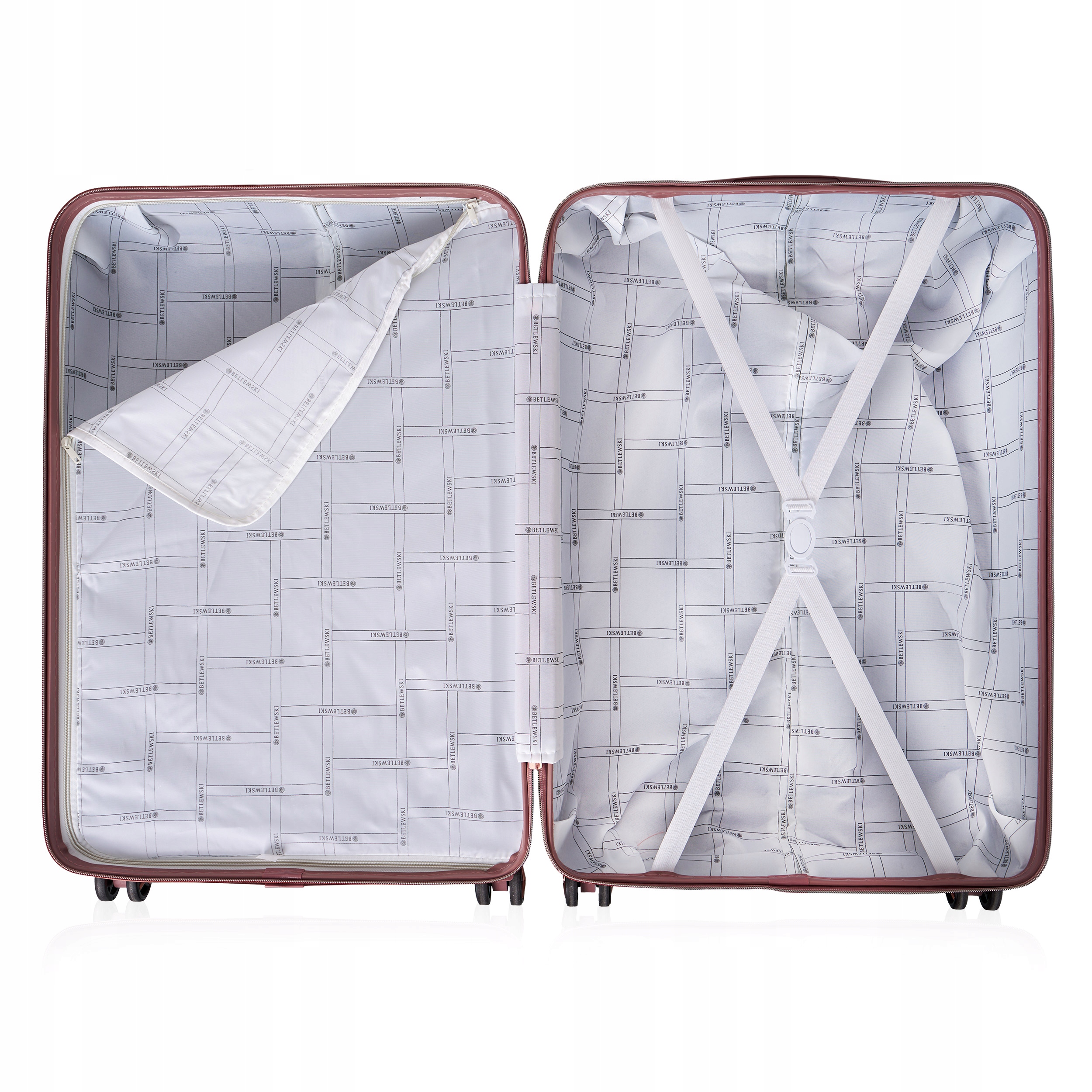 Betlewski zestaw walizek ABS różowy 3szt Pojemność 191 l