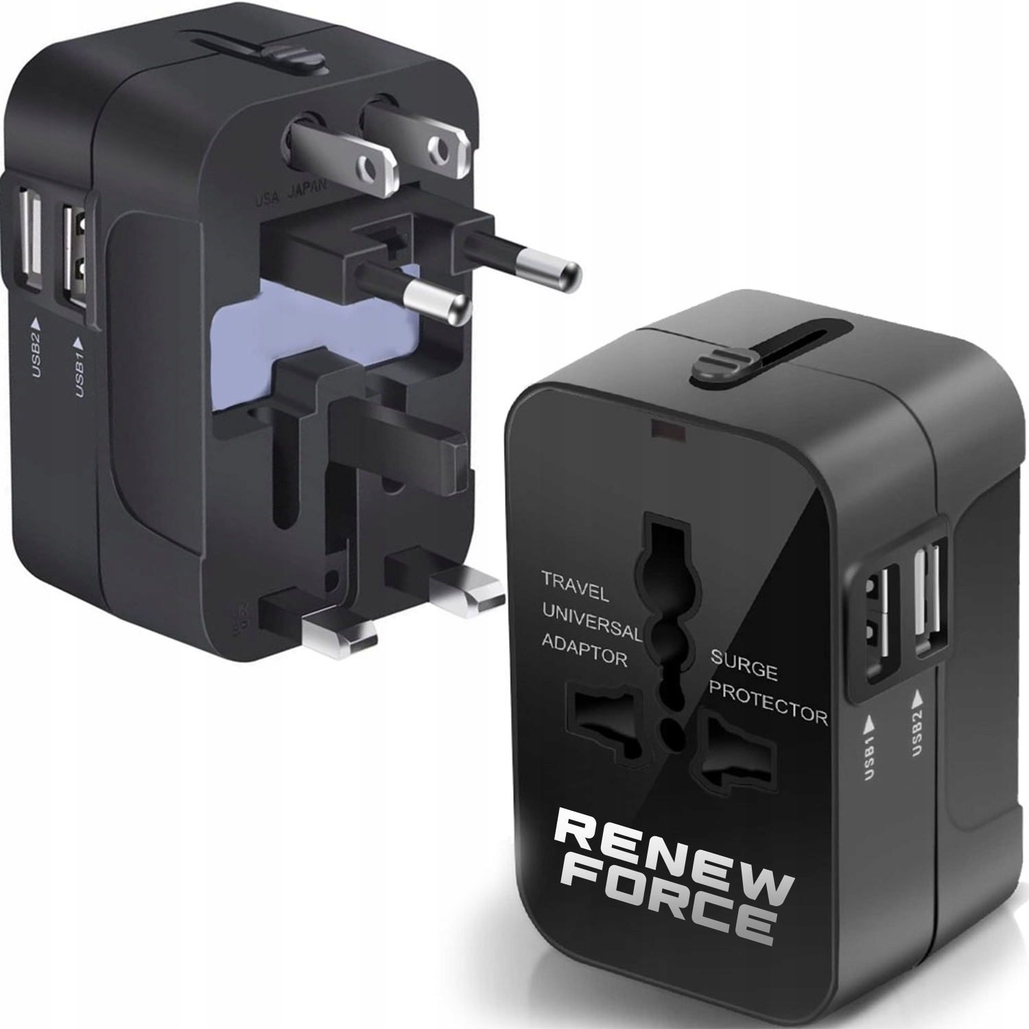 Uniwersalna Przejściówka Adapter Gniazda Usa Uk Eu Aust Ładowarka Usb Świat