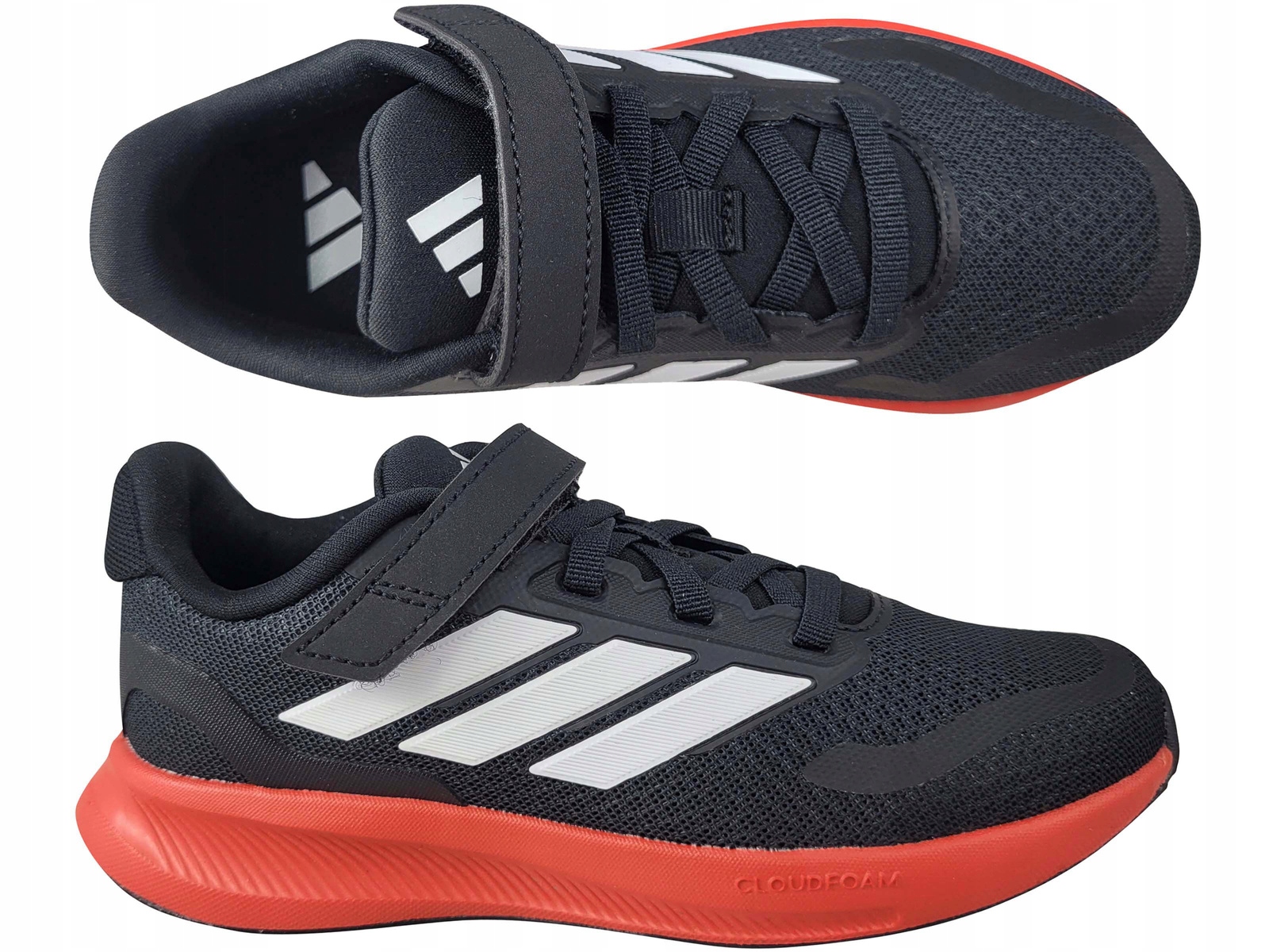 Adidas Runfalcon 5 El IE8577 Buty Dziecięce Na Gumki Rzep Czarne Na W-f