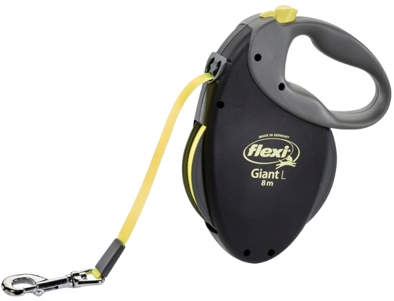 Flexi Giant Neon Smycz automatyczna dla psa żółta Taśma L 8 metrów