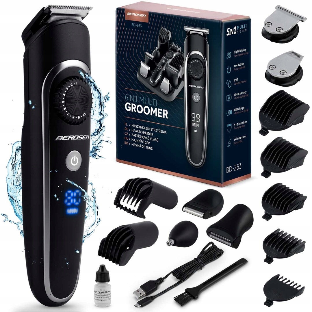 Holicí Strojek 6v1 ze série Barber Master Berdsen BD-263