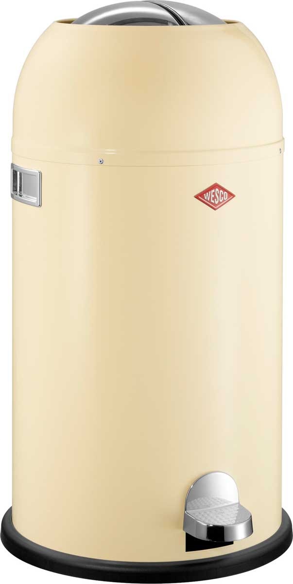Wesco Kosz na Śmieci Beżowy 33l Kickmaster Stal malowana proszkowo Niemcy