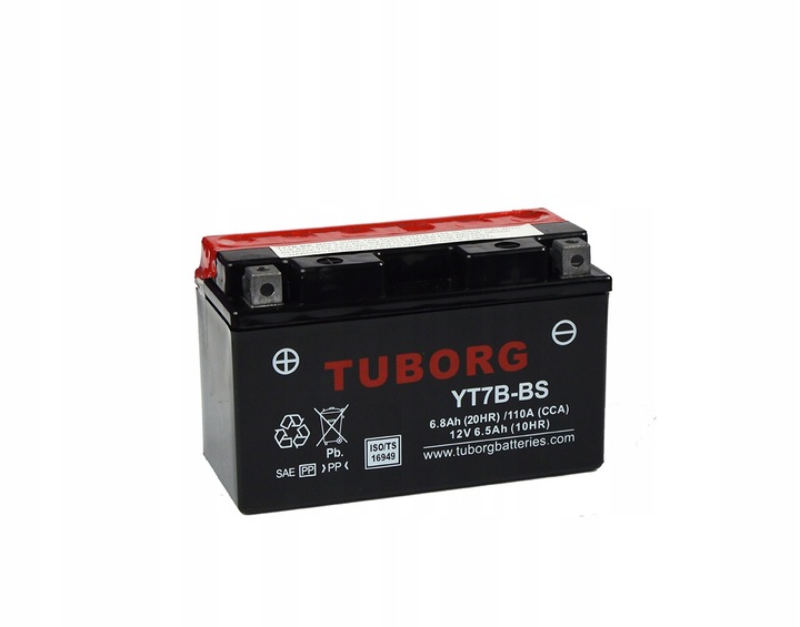 Akumulator Tuborg YT7B-BS Agm 12V 6,8Ah 110A L+ Zamiennik Varta Yuasa Exide
