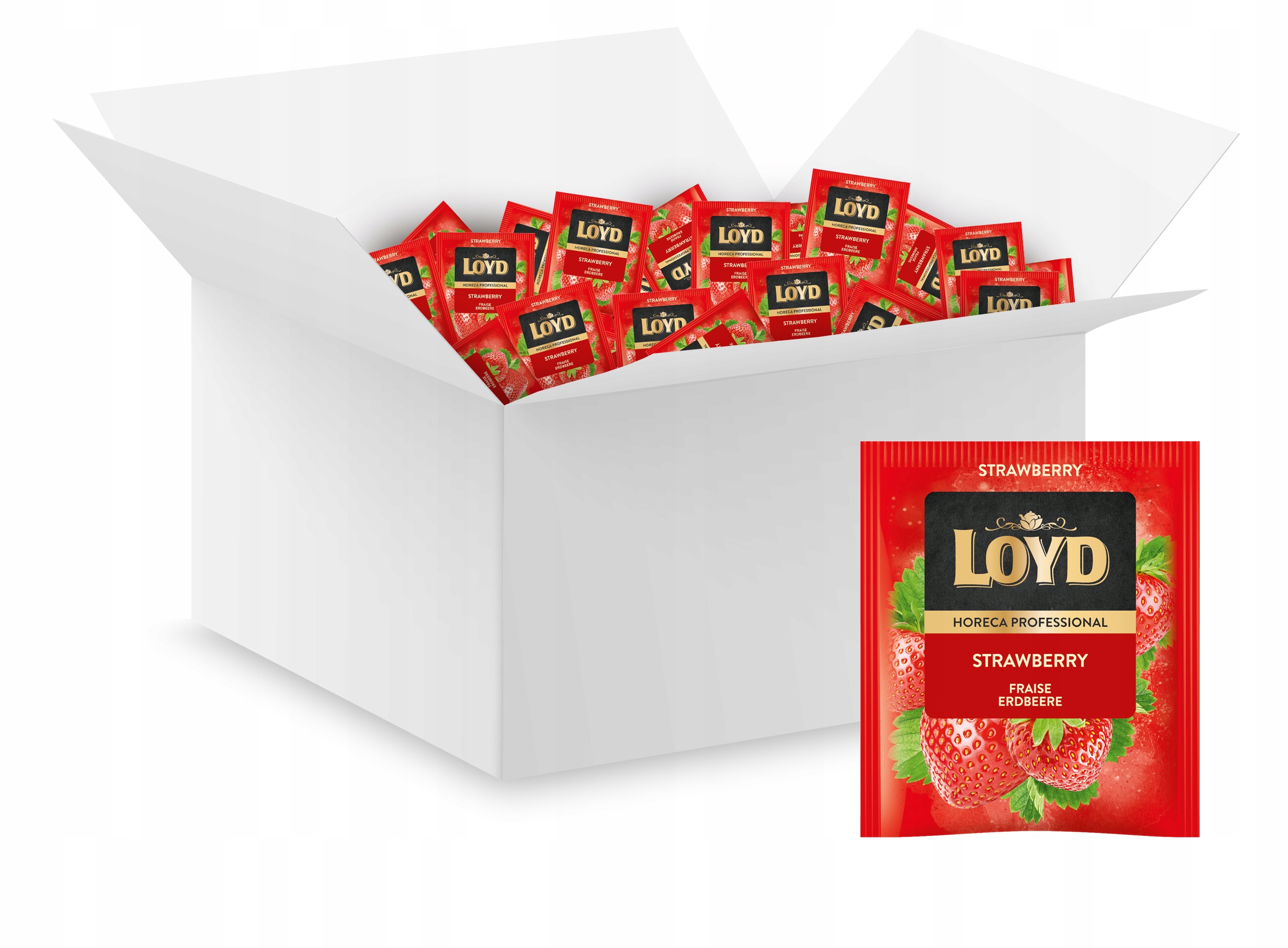 Herbata Loyd truskawkowa herbata owocowa ekspresowa kopertowana 500szt