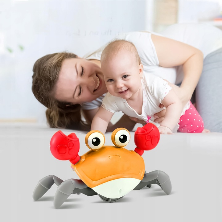 MEGA UCIEKAJĄCY PEŁZAJĄCY KRAB CHODZĄCY ZABAWKA INTERAKTYWNA DLA DZIECKA XL Wysokość produktu 14 cm