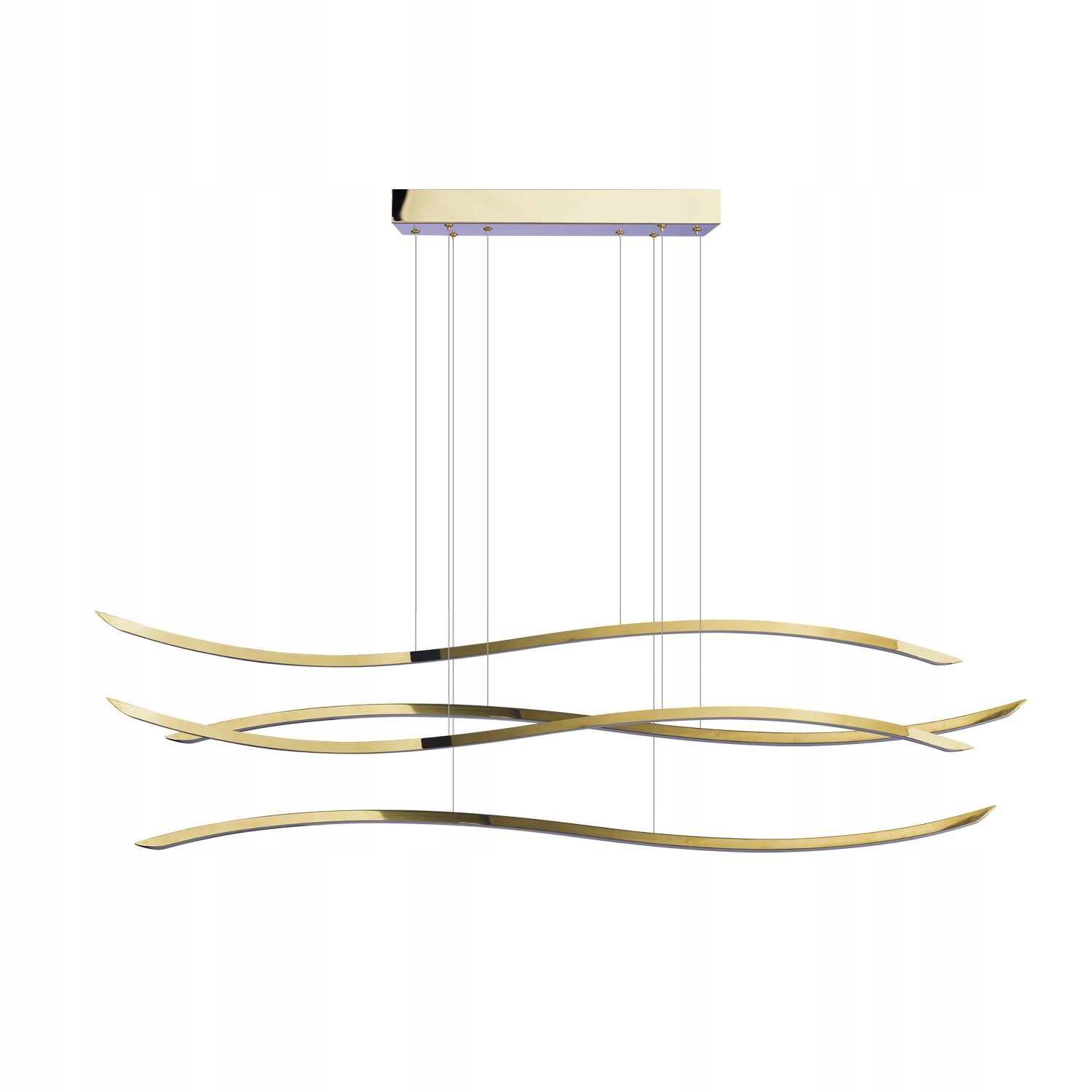 Dekorativní lampa s vlnící se formou moře oceánu nad jídelním stolem Waves