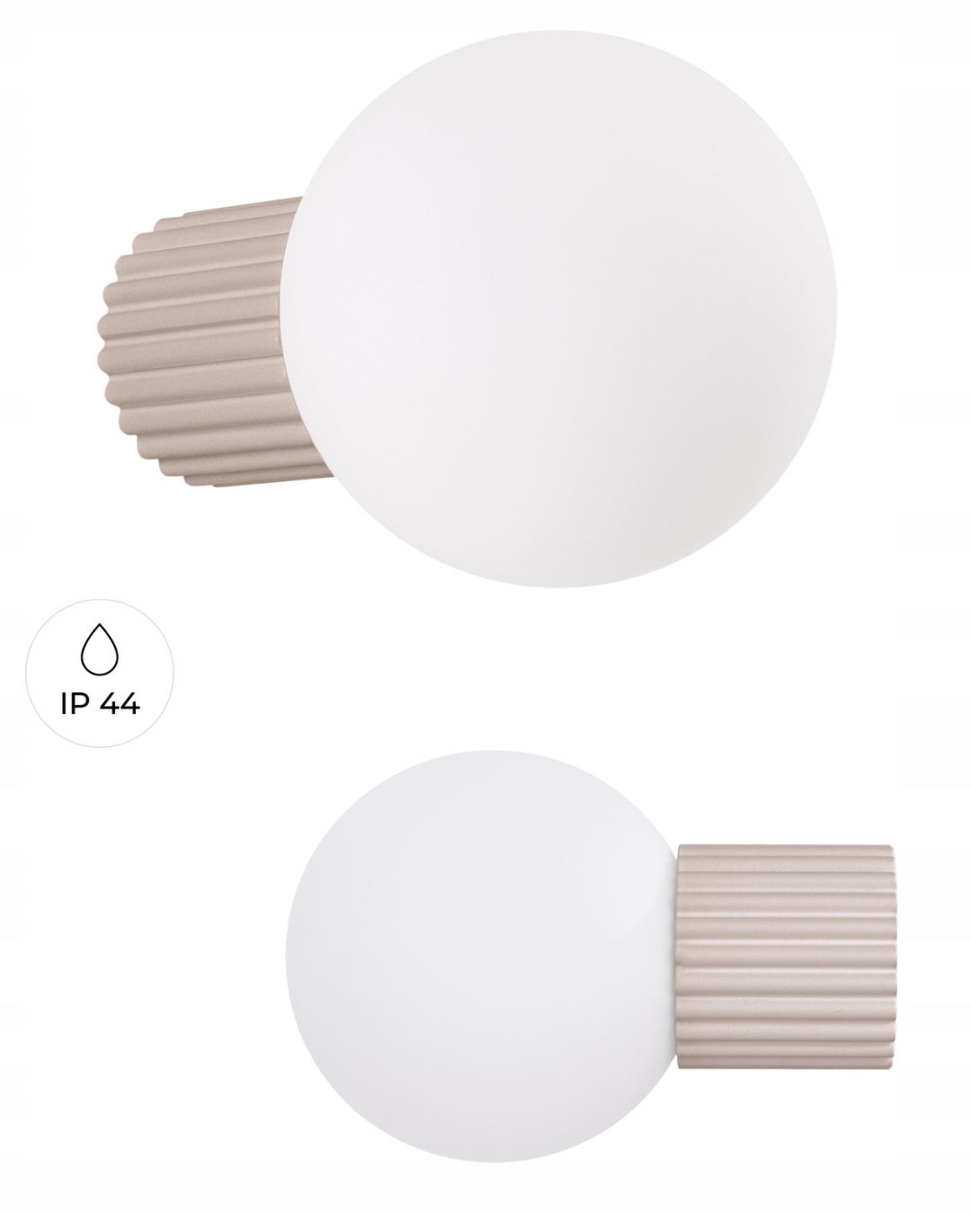 Kinkiet tuba klosz Kula szaro brązowy Halo taupe IP44 Lampa do łazienki