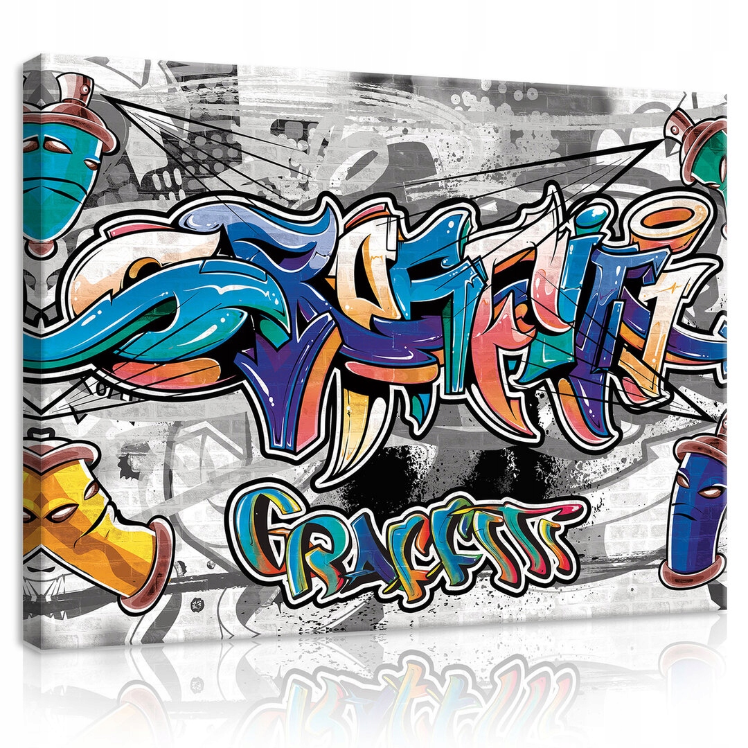 Obraz 100x75 Graffiti street-art urban pouliční umění dynamika barev