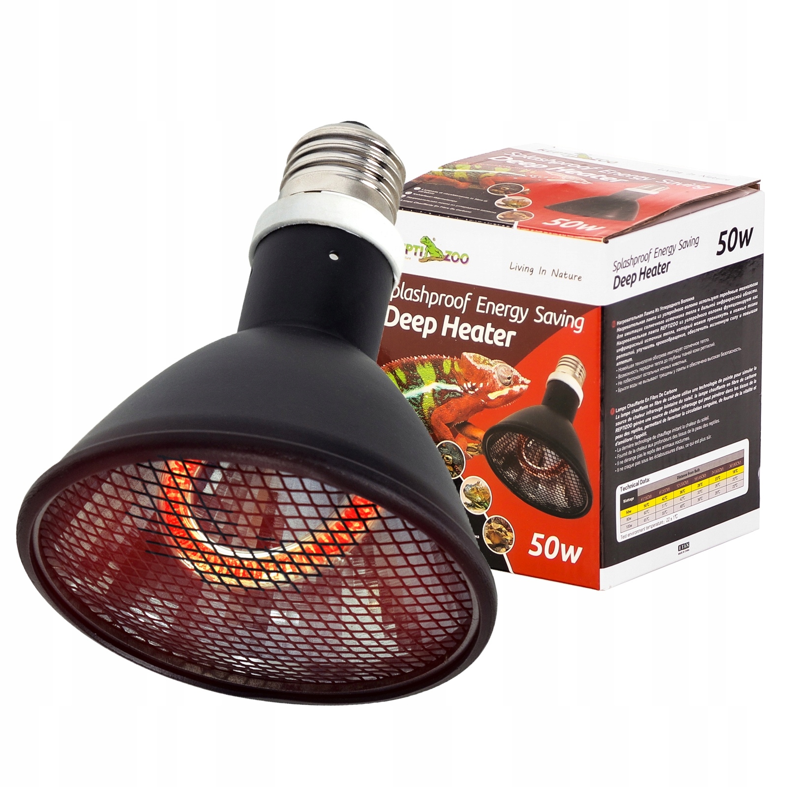 Levně Repti-Zoo Deep Heater 50W tepelný zářič