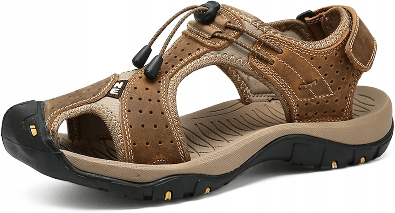 Rismart Hnědé Sportovní Sandály S Černou A Béžovou Podrážkou 40 J1A