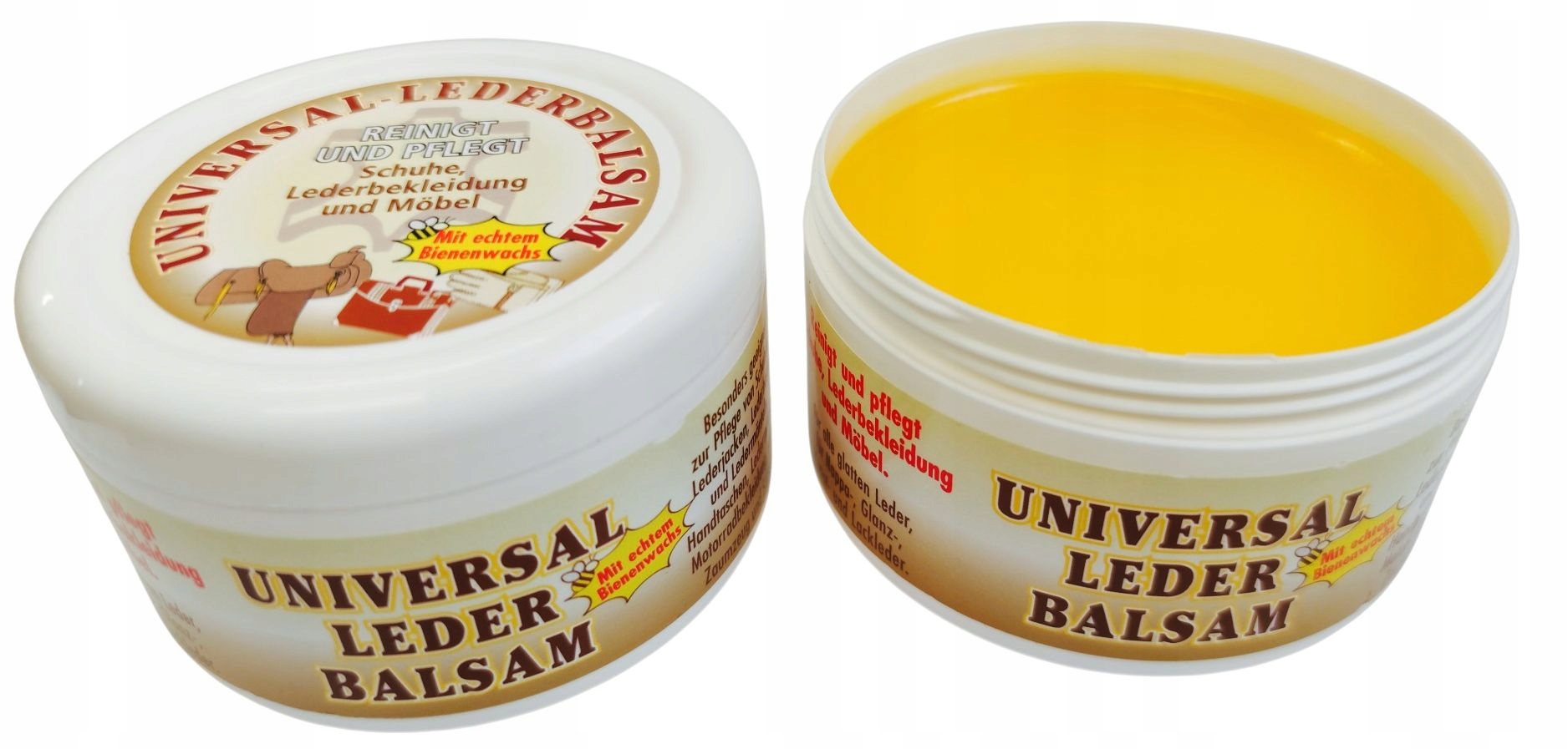 Profesjonalny Bezbarwny Balsam Krem Do Skór Z Woskiem Pszczelim 250ML