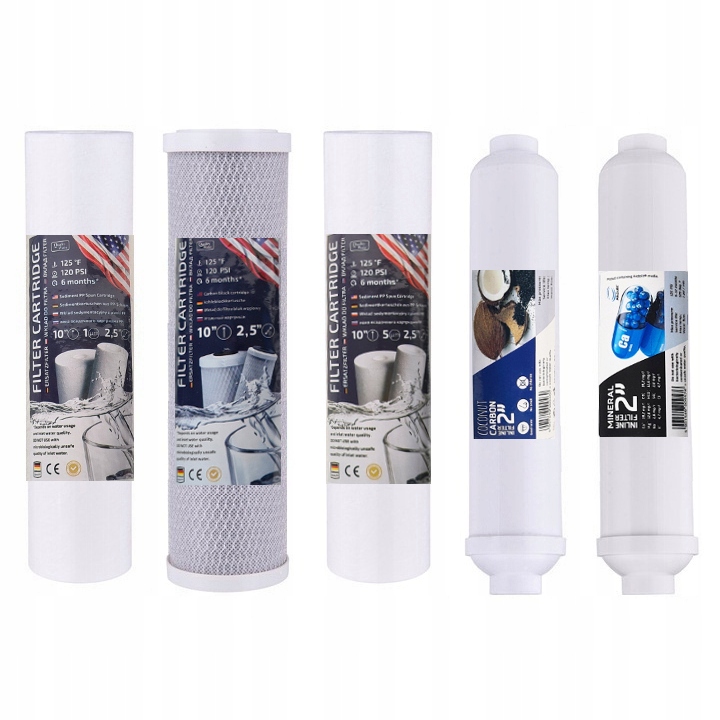 KOMPLET WKŁADÓW OSMOZA DO FILTRÓW WODY RO6 RO7