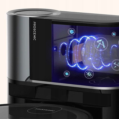 PROSCENIC X1 Robot sprzątający mopujący 0,5L STACJA 2,5L 3000Pa LiDAR Kolor dominujący czarny