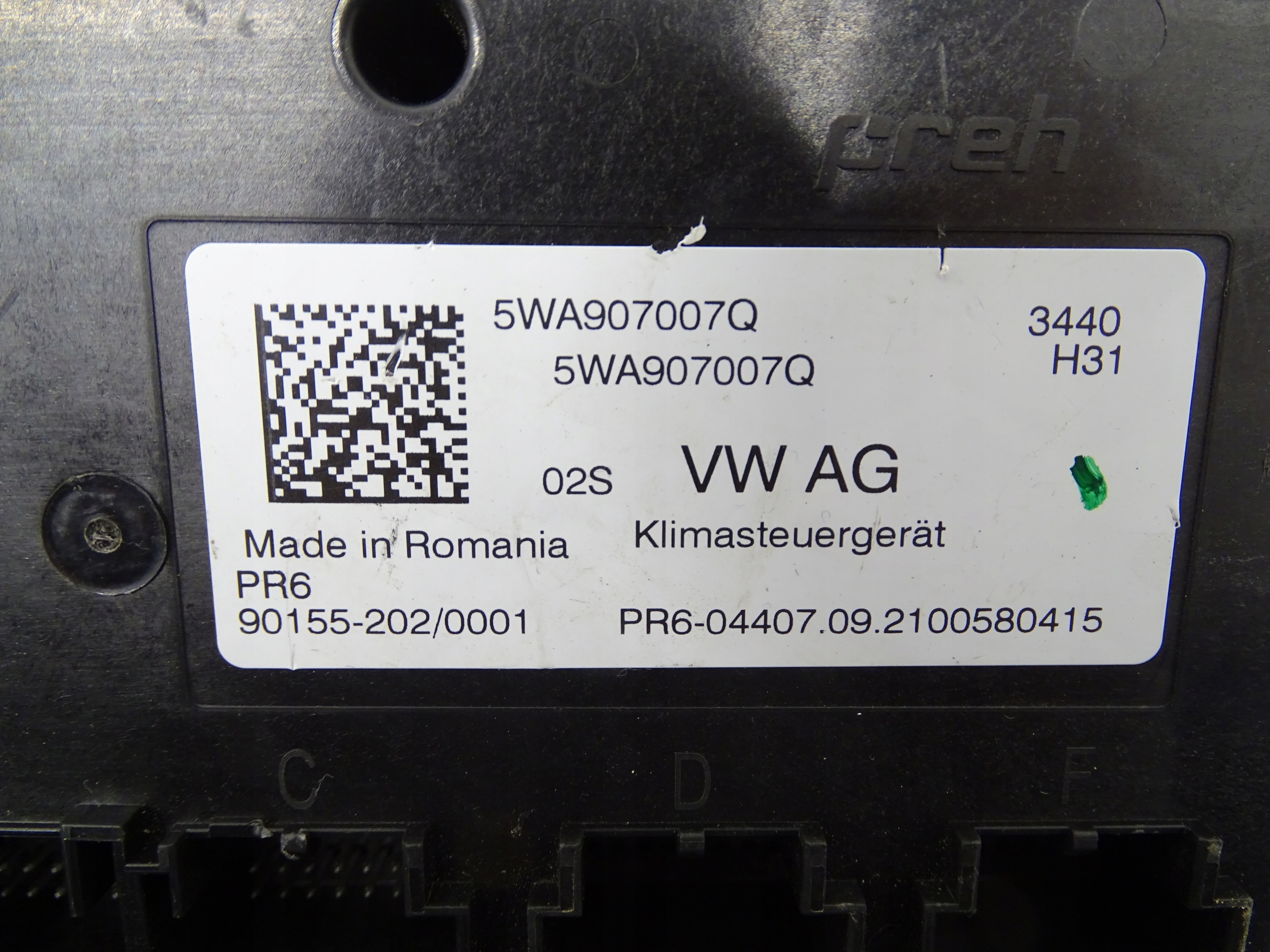 control unit module of the air conditioning VW GOLF VIII 5WA907007Q