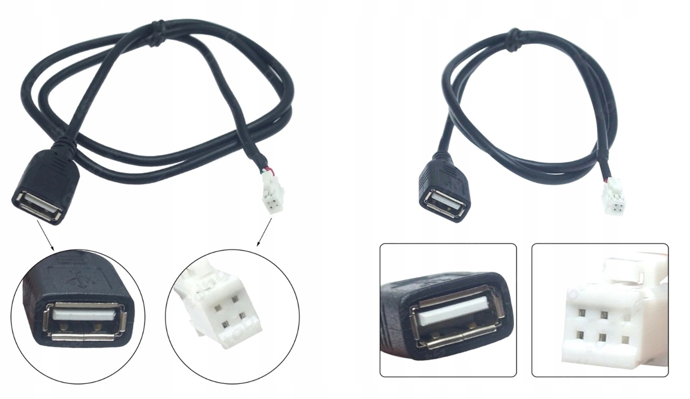 

Zestaw Kabli Usb 4PIN 6PIN Do Radia Android