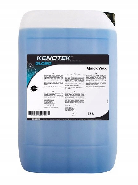Kenotek QUICK WAX 25L osuszający wosk 3w1 do myjni