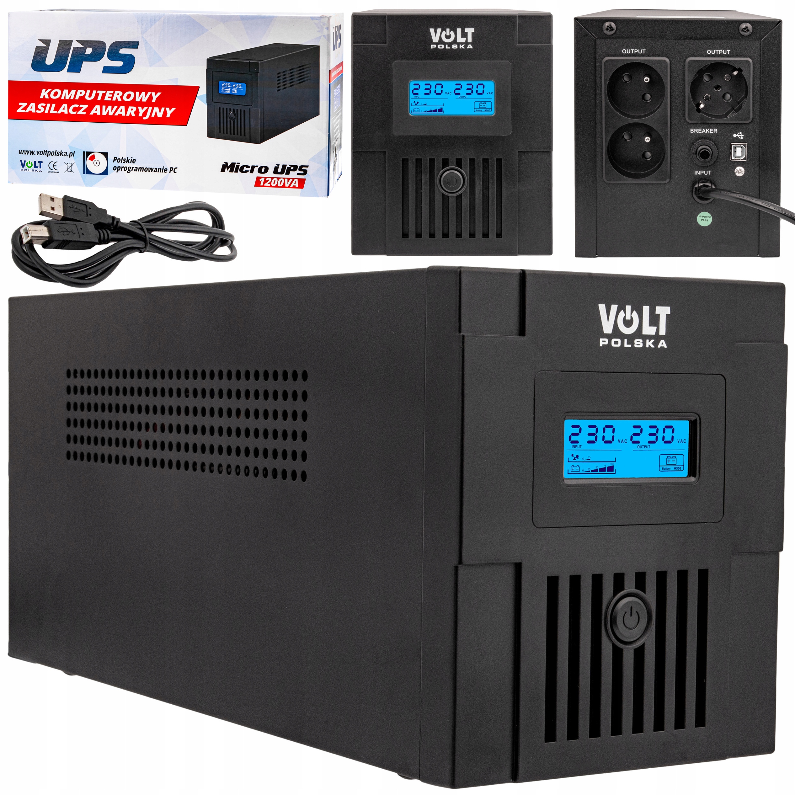 

Zasilacz Awaryjny Ups LCD 1200VA 720W Program