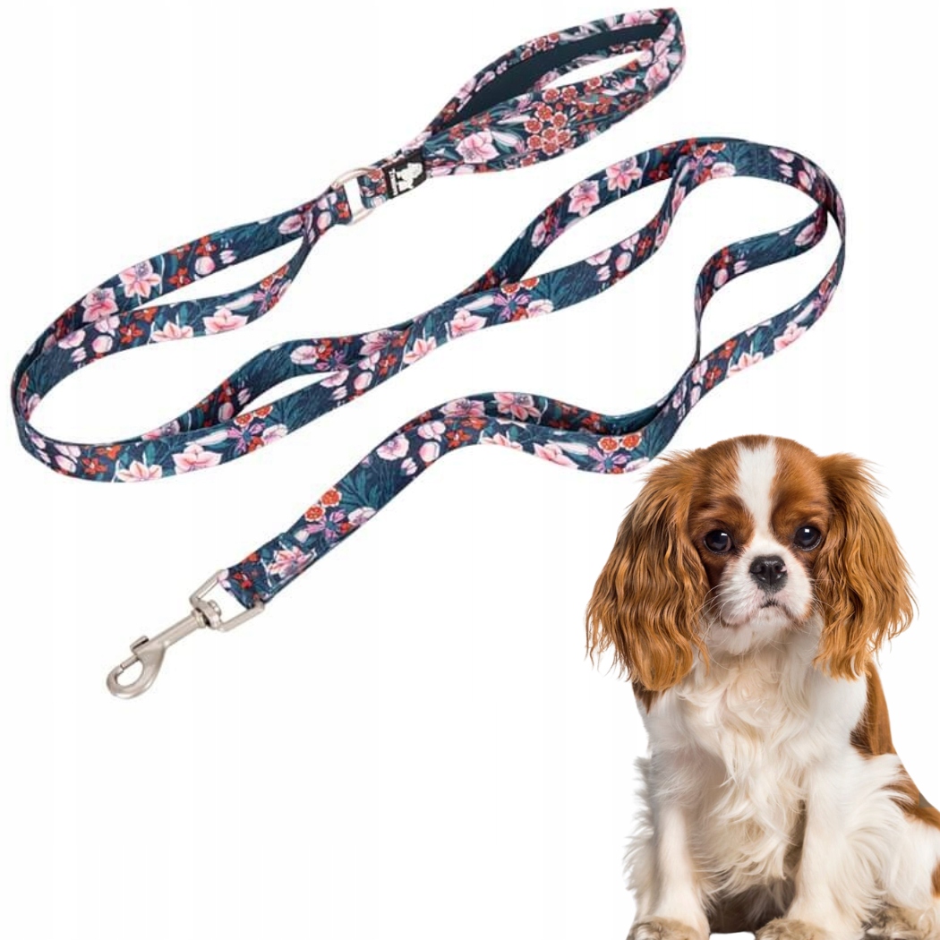 Levně Vodítko Pro Psa Truelove Blossom Granátově Červená 1,4 M Velikost S