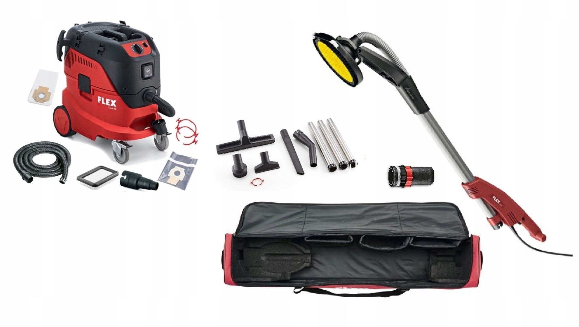 

Zestaw Flex szlifierka żyrafa GE5 R odkurzacz s44