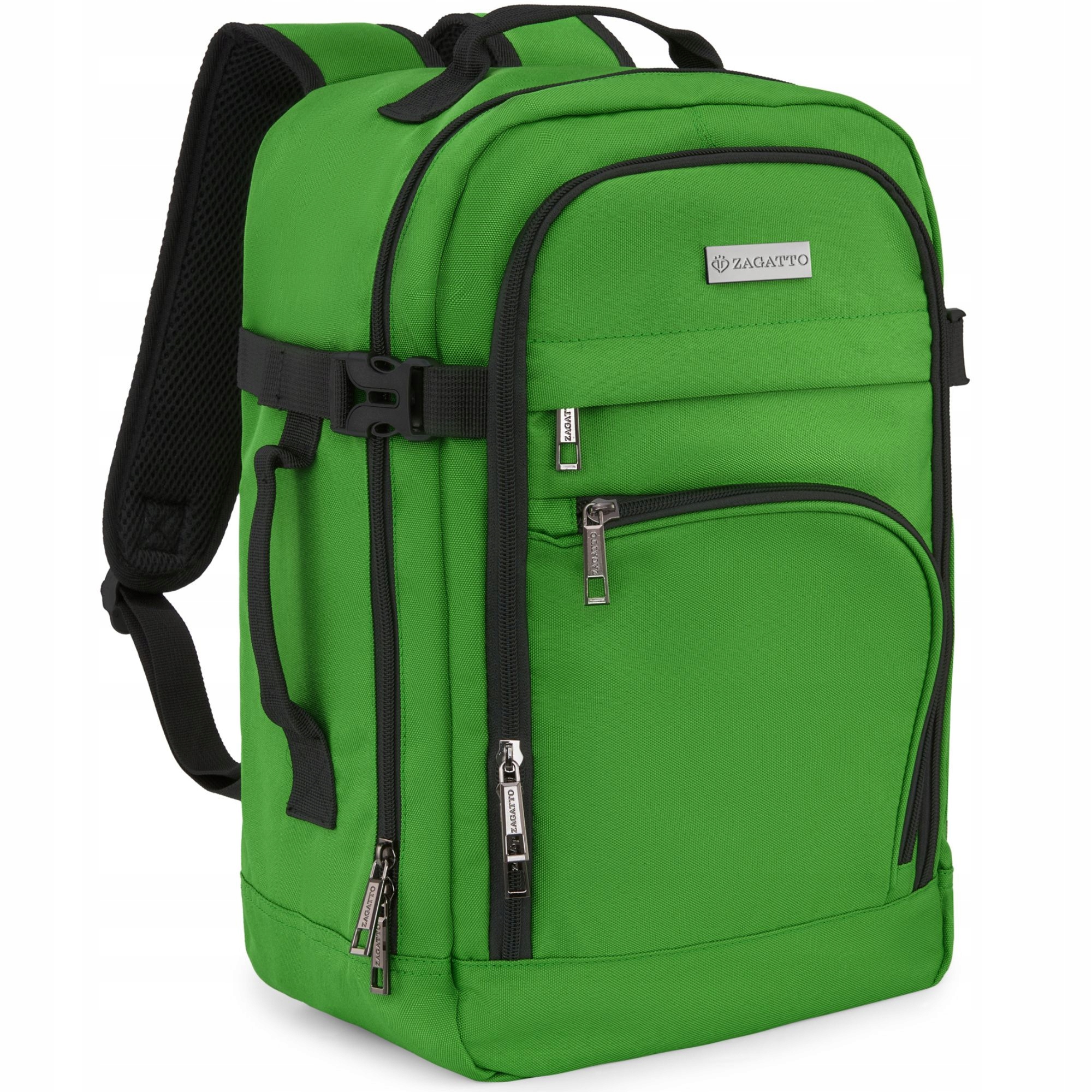 Cestovní Batoh 40x20x25 do letadla lehké příruční zavazadlo, zelený Zagatto