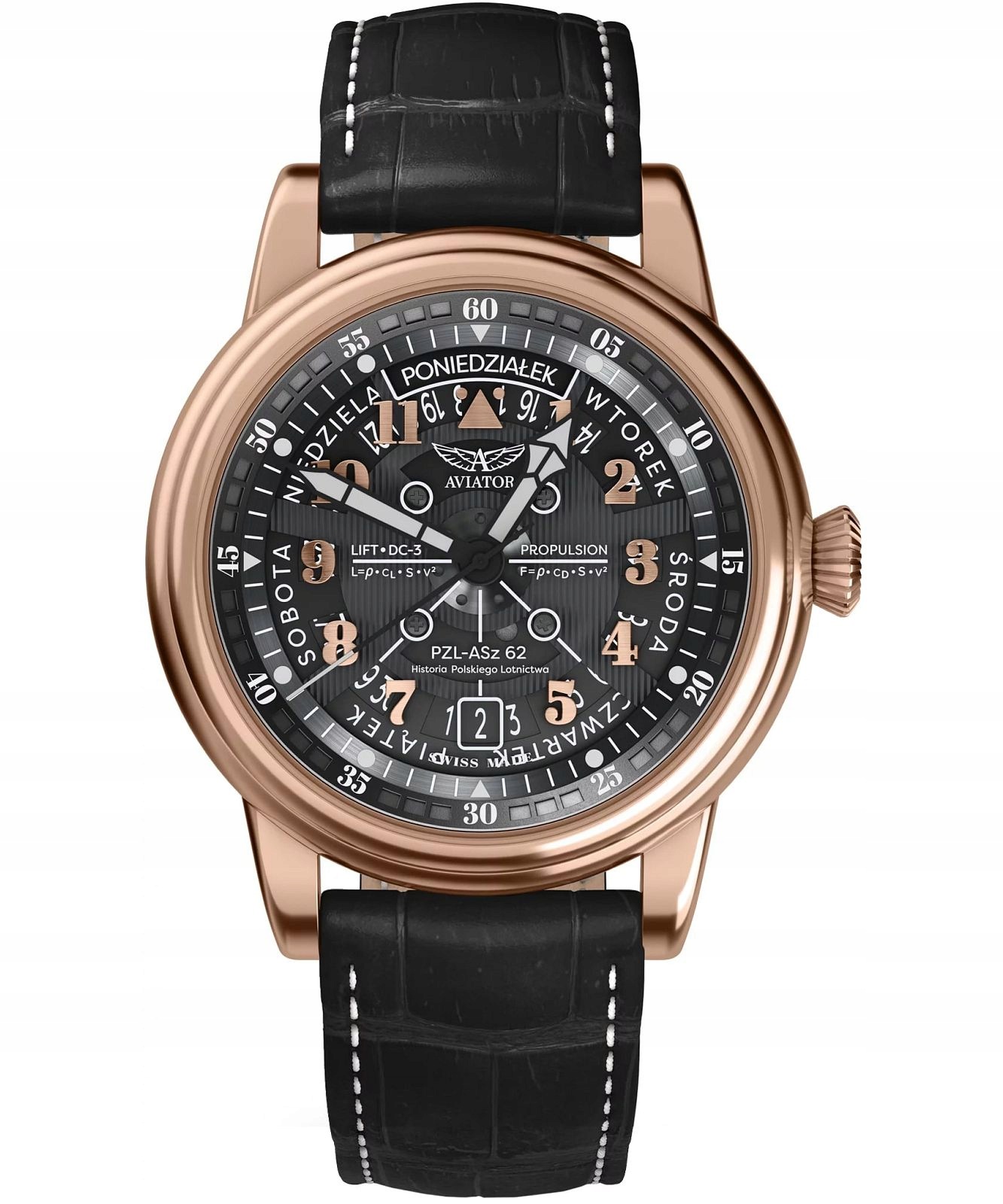 Pánské hodinky Aviator Douglas Day-Date Polish Limited Edition