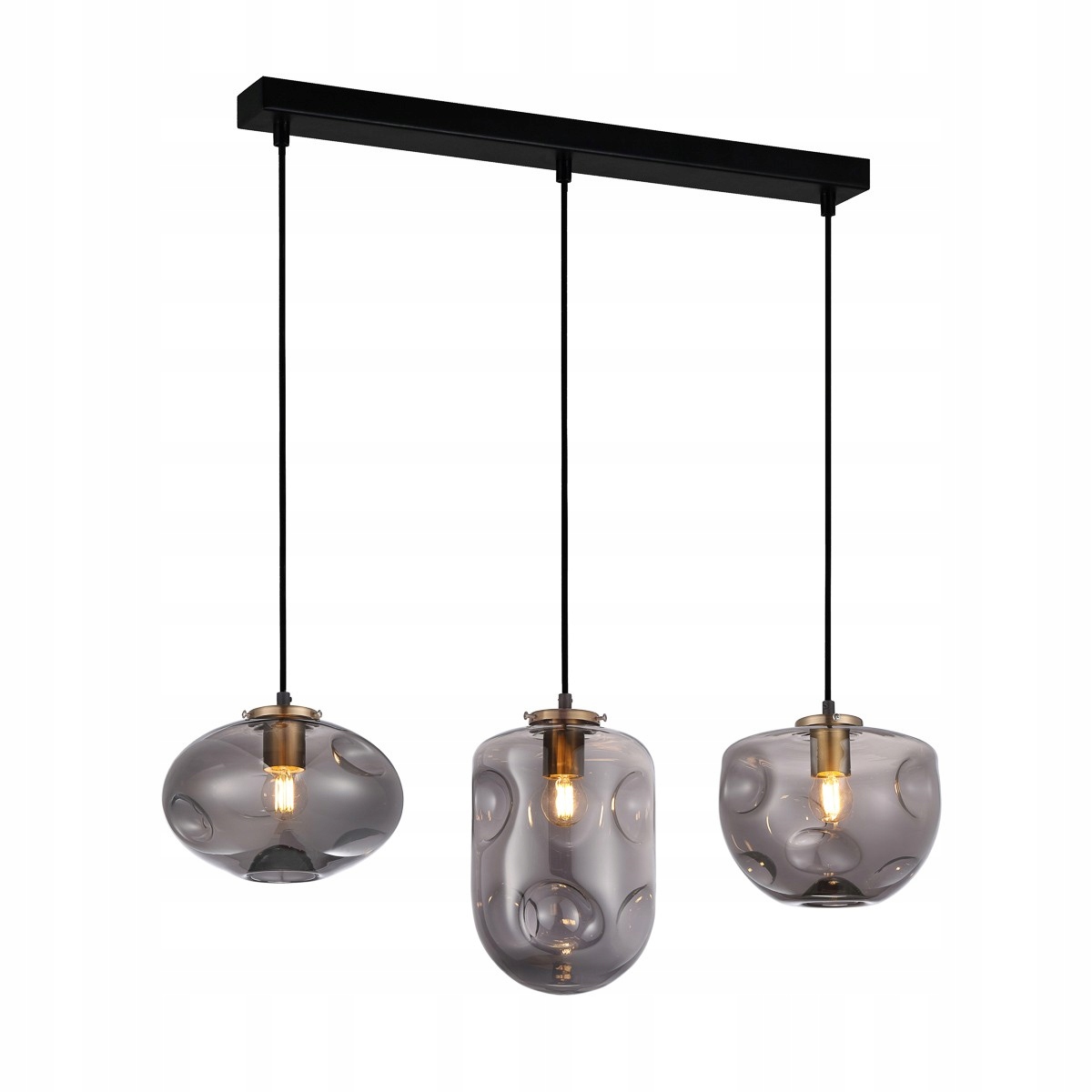 Hatella Závěsná lampa Černá Měděná Moderní Podélná 3xE27 40W IP20