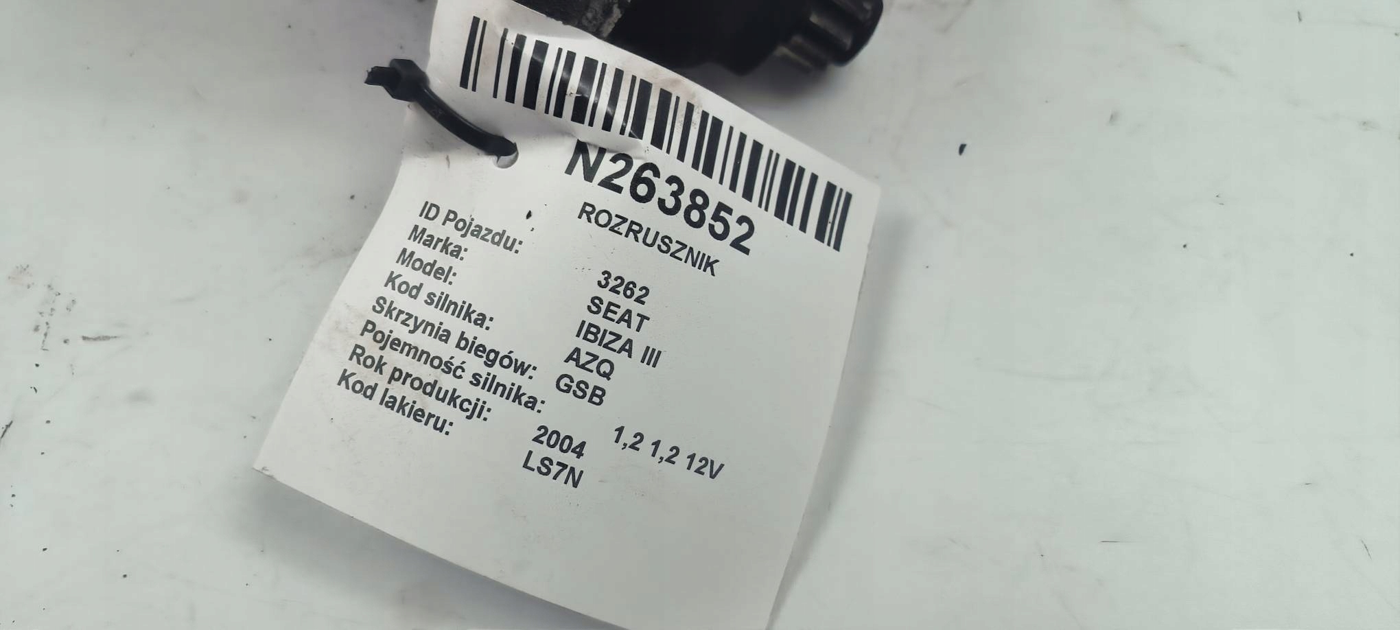starter 1.2 12V SEAT IBIZA III