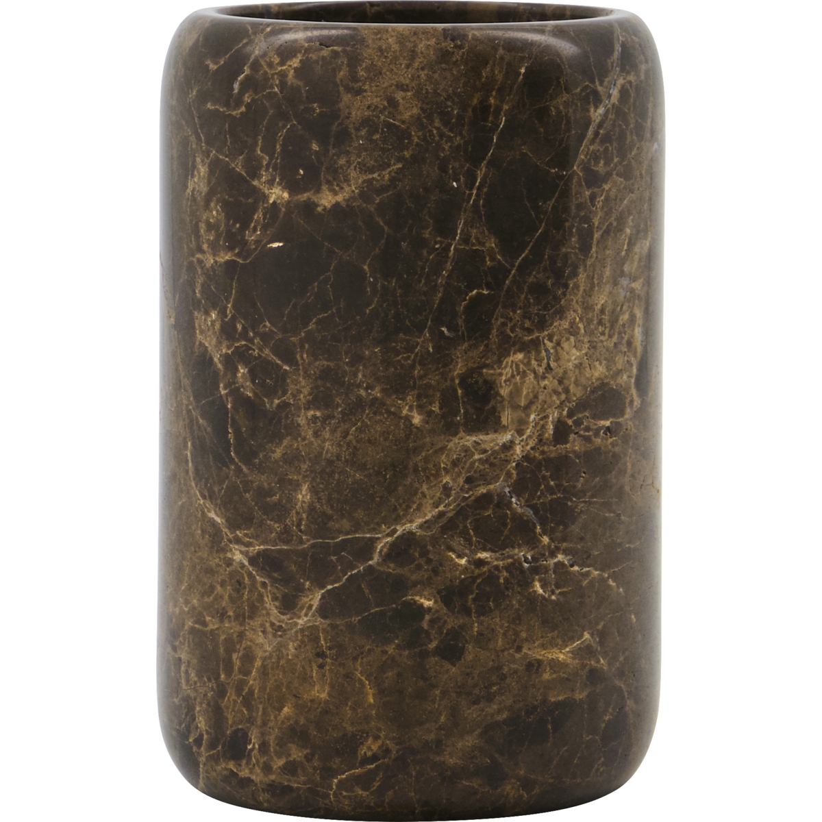 House Doctor Able Mramorový koupelnový hrnek na kartáčky Hnědý