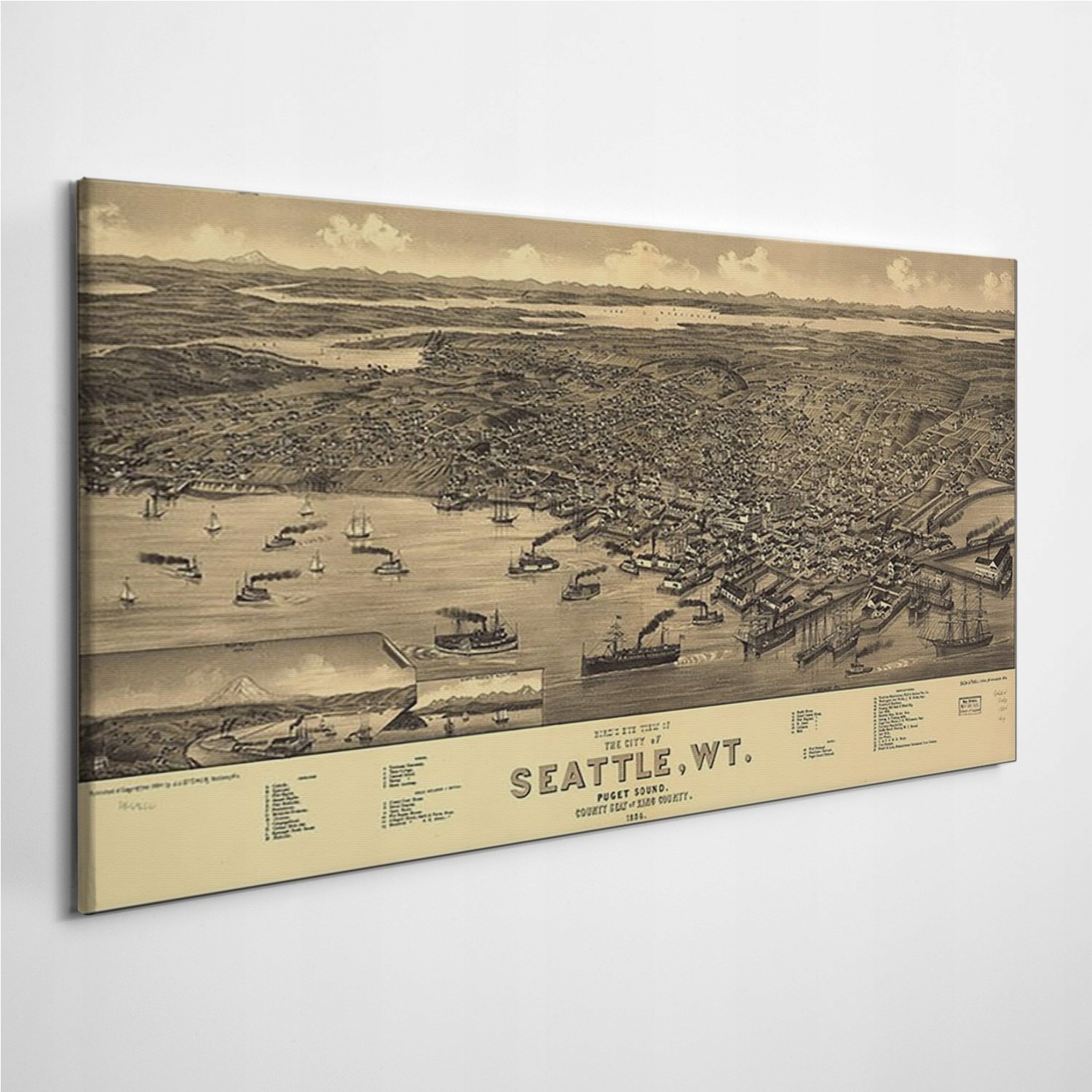 

Zdjęcie na foto-obrazie Morze mapa Seattle 120x60
