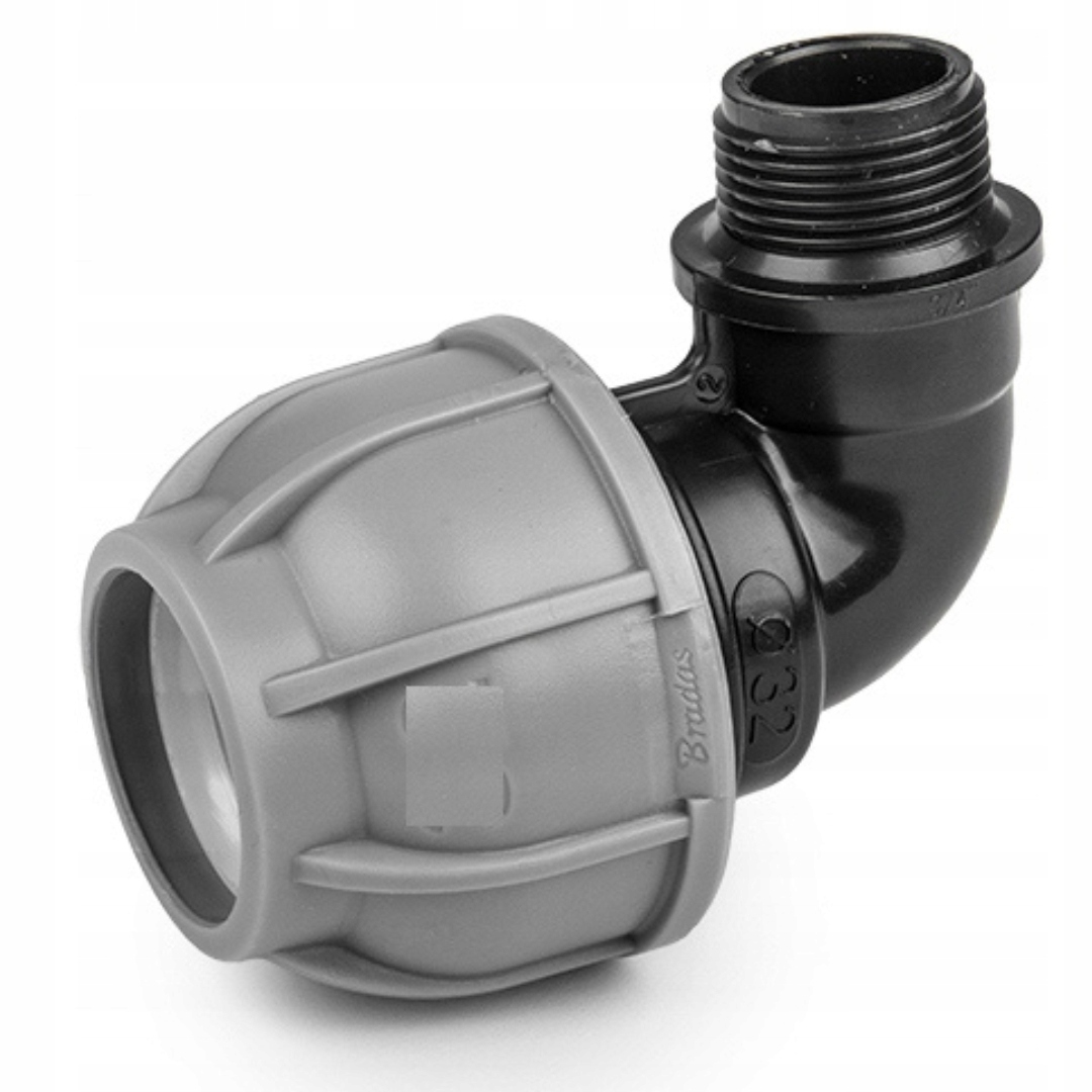 KOLANO SKRĘCANE PE 25 - 1/2 GZ DO RURY WĘŻA ZŁĄCZKA RURA KOLANKO