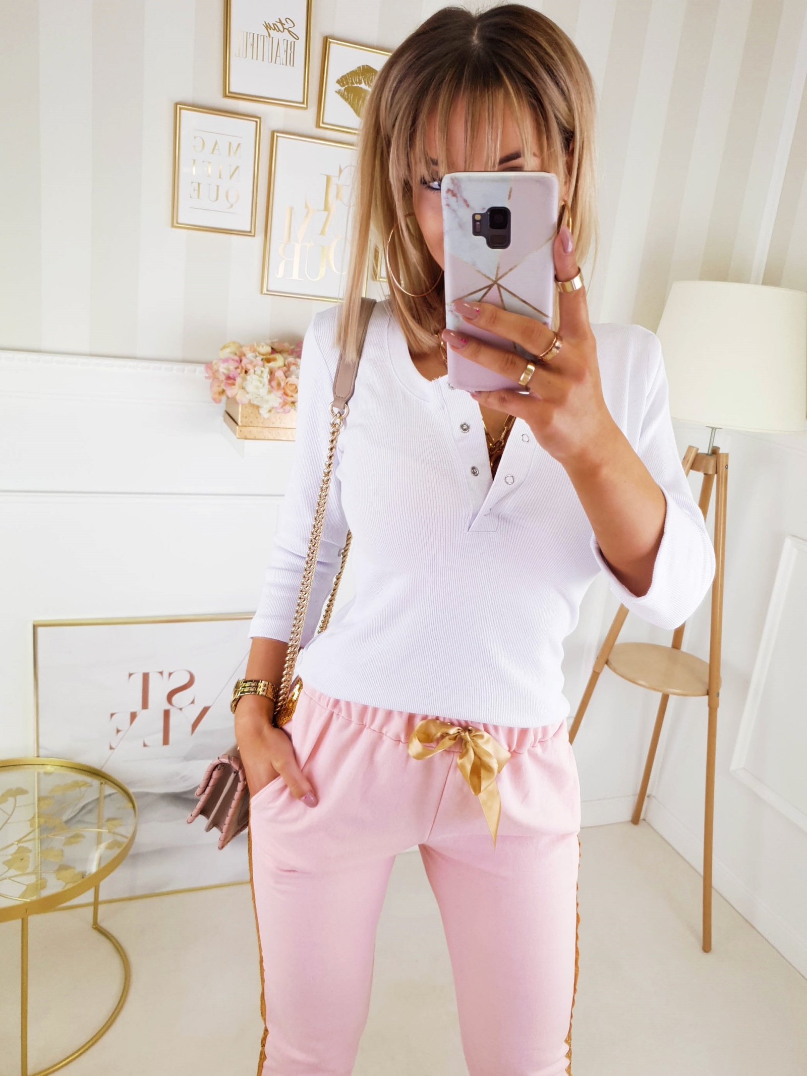 Kobieca PRĄŻKOWANA BLUZKA Dekolt Zatrzaski KOLORY Rozmiar uniwersalny