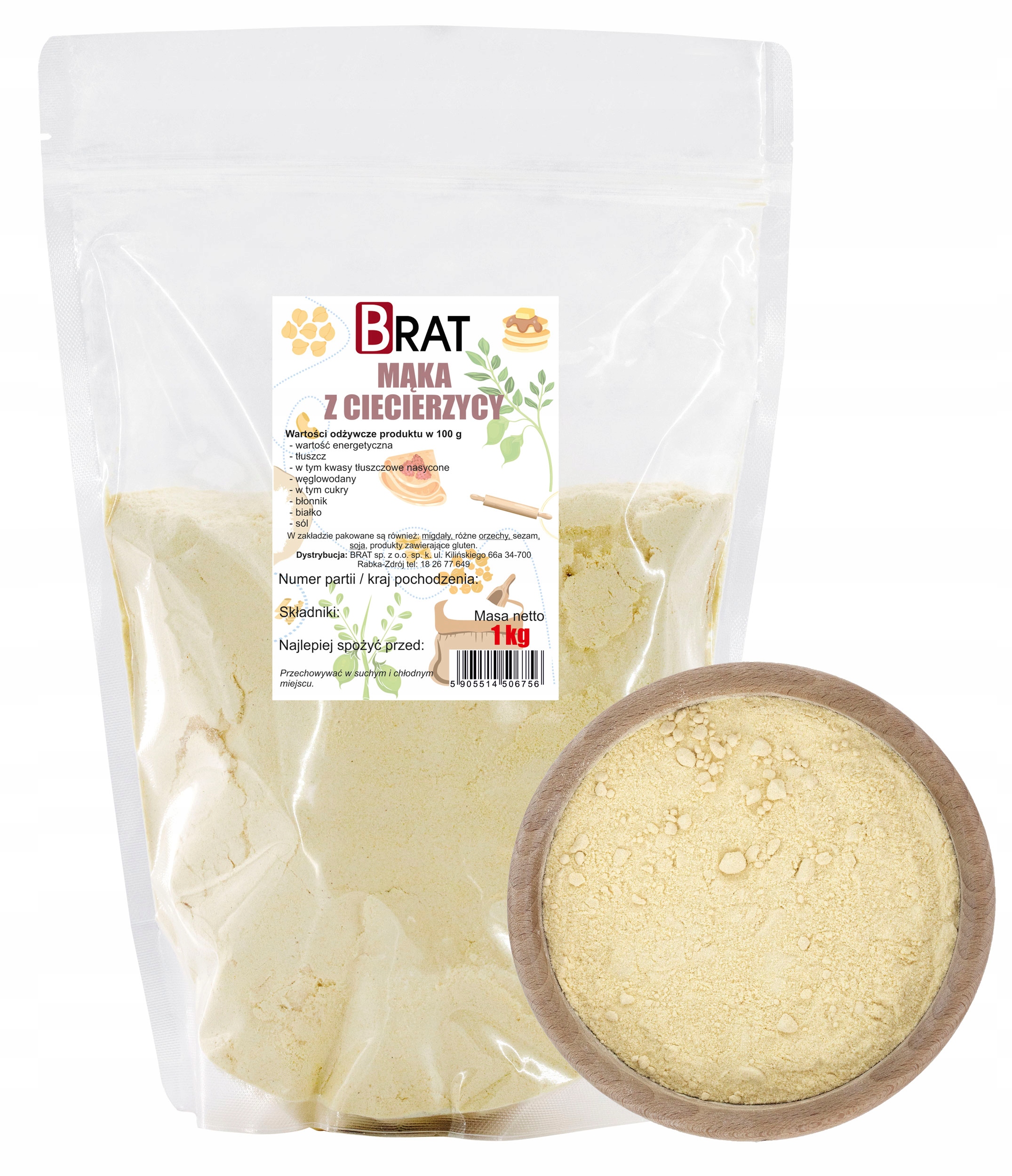 Levně 4x Brat Cizrnová mouka 1 kg