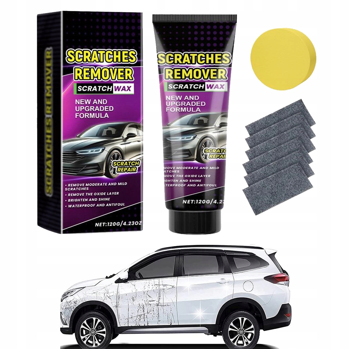 Zestaw do usuwania rys naprawy zarysowań samochodowych 120G