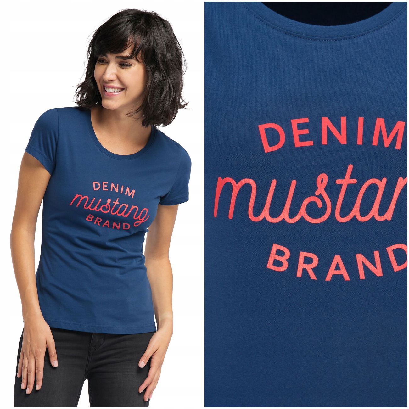 MUSTANG ALEXIA C PRINT DAMSKI T-SHIRT KOSZULKA M 14219184029