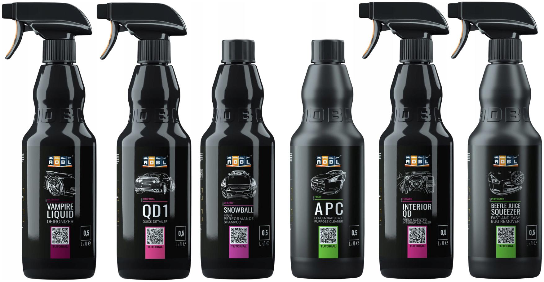 ADBL ZESTAW KOSMETYKÓW DO MYCIA I PIELĘGNACJI AUTA