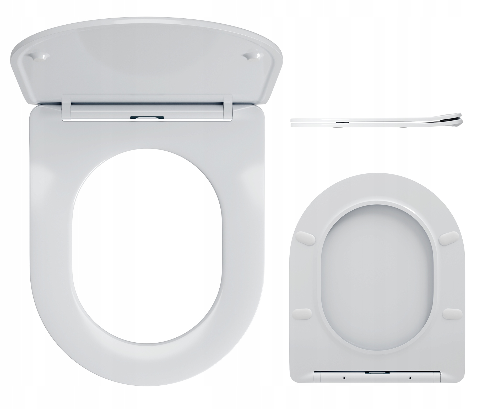 Wc Sedátko S Pomalým Sklápěním Polypropylen Slim, Odnímatelné, Bílá Sopránová Barva