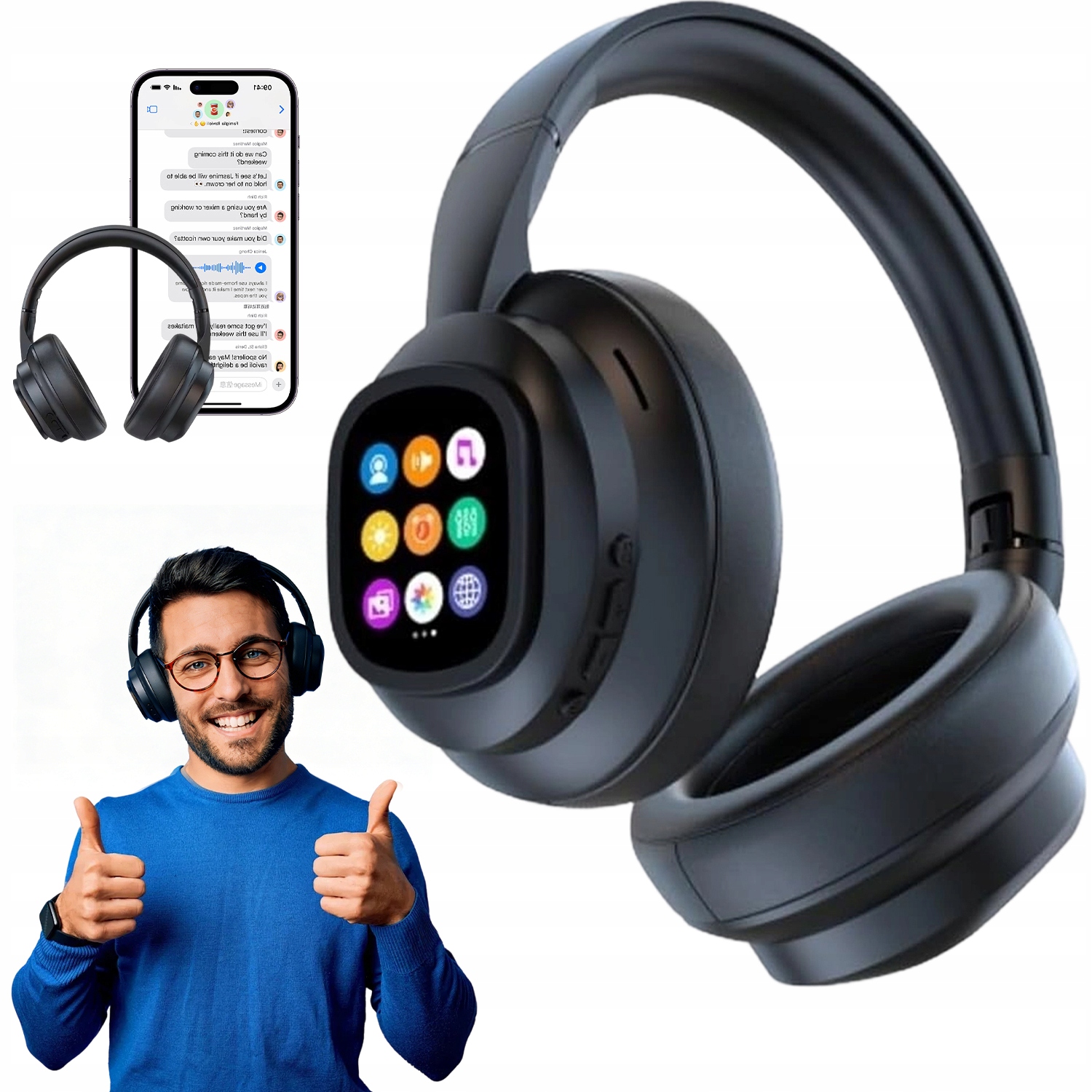 Bezdrátová Sluchátka Překládající 133 Jazyků Bluetooth 6.0, 46 Hodin Provozu