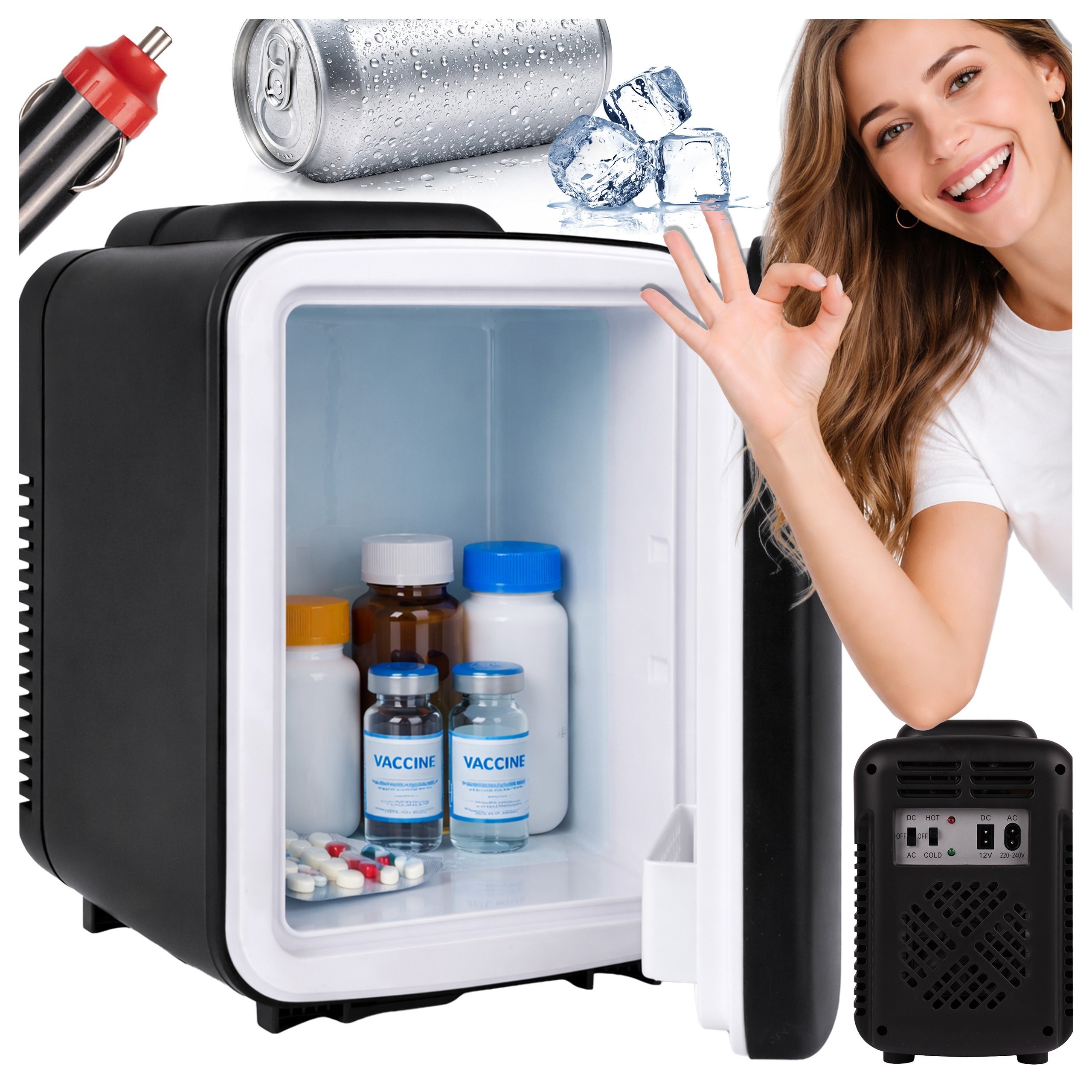 Přenosná Turistická lednička do auta 12V/230V Chladnička na jídlo