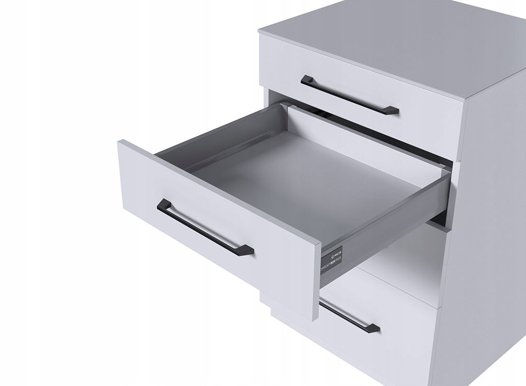 Šuplík Rejs Comfort Box Plus Šedá Nízká H84 L550 MM 35 Kg S Tlumením Dovírání