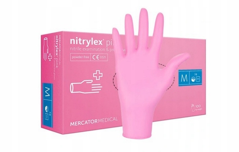 

Rękawiczki nitrylowe Nitrylex Pink M Mercator
