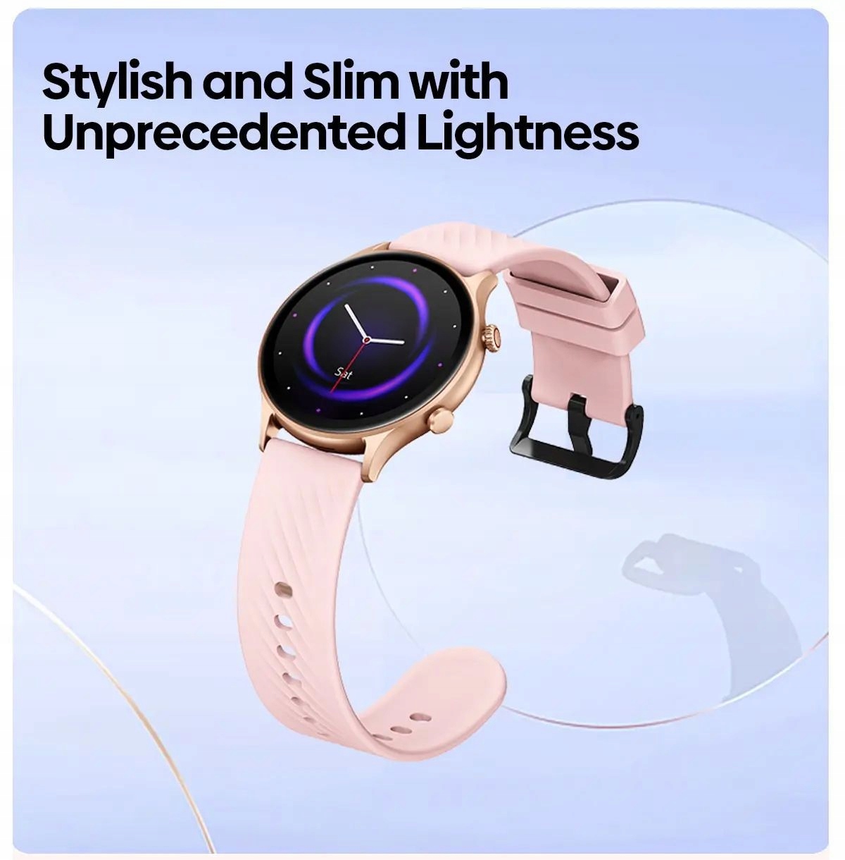 SMARTWATCH ZEBLAZE BTALK 2 LITE - FITNESS ZDROWIE TELEFON OSOBISTY ASYSTENT Kształt koperty okrągła