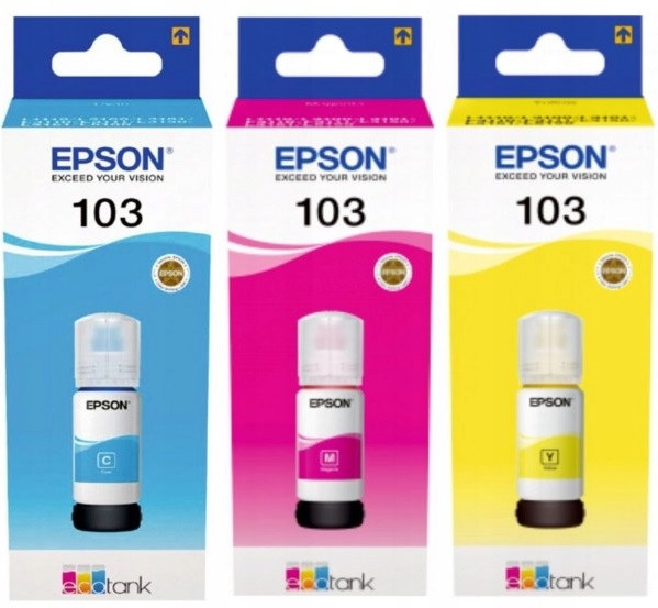 

Zestaw 3x Tuszy Epson 103 Cmy L3150/L31111/L3110