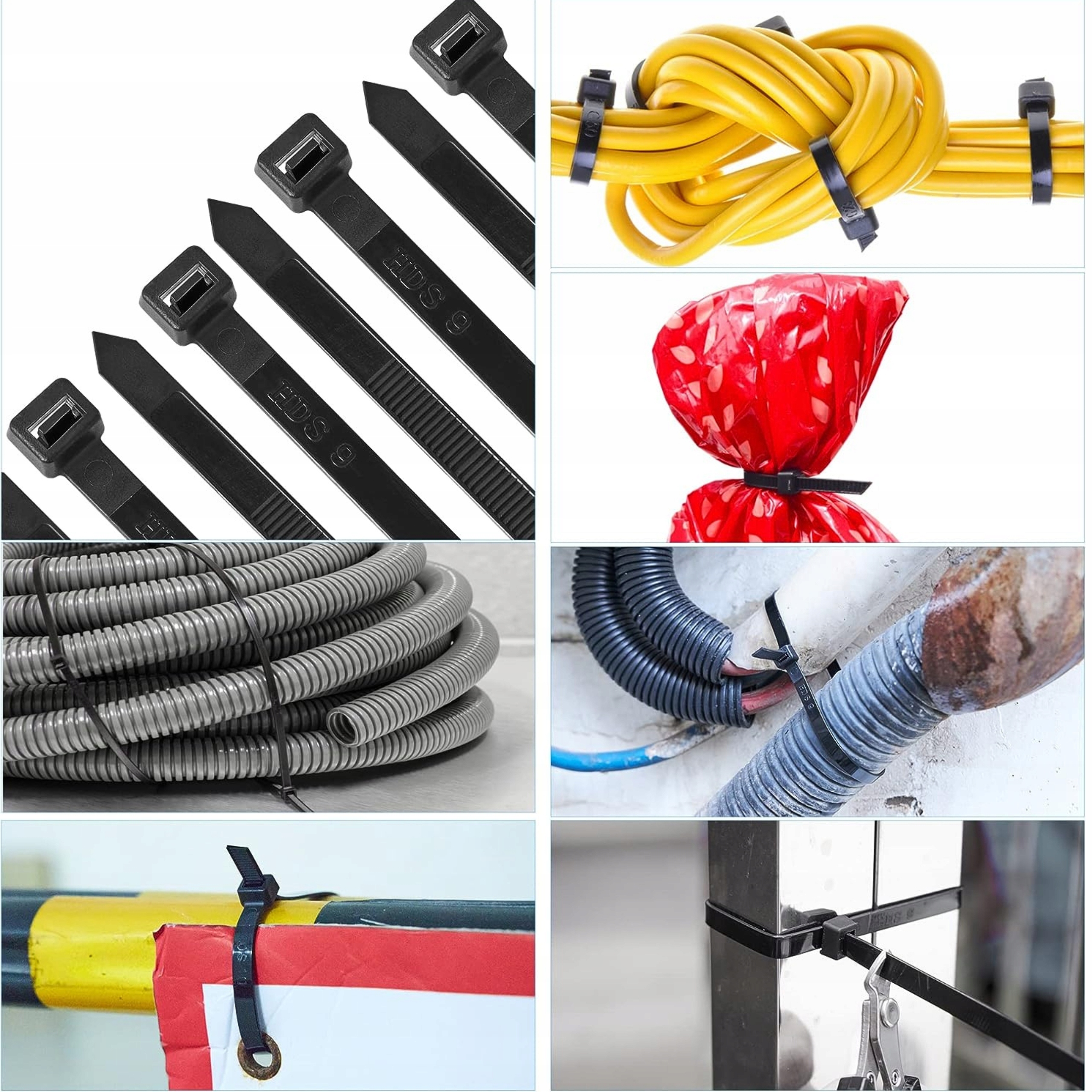 OPASKI ZACISKOWE KABLOWE ZIPERKI TRYTKI 200x4.8 RS Szerokość 4.8 mm