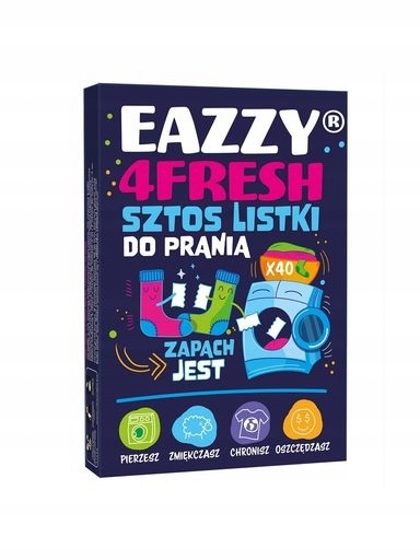Levně 2X Eazzy Lístky na praní 4 Fresh Vonné Ekologické Na 40 Praní