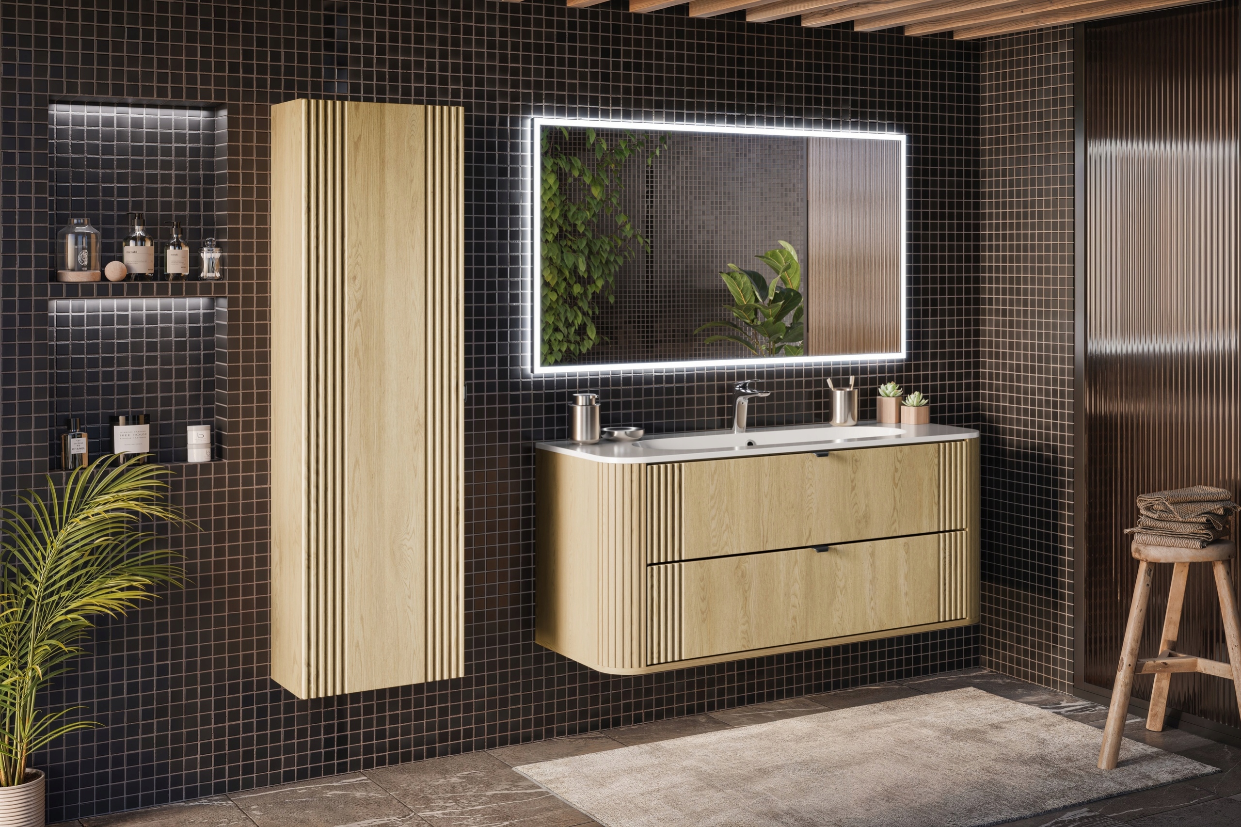 Jednokomorové nábytkové umyvadlo 120 cm