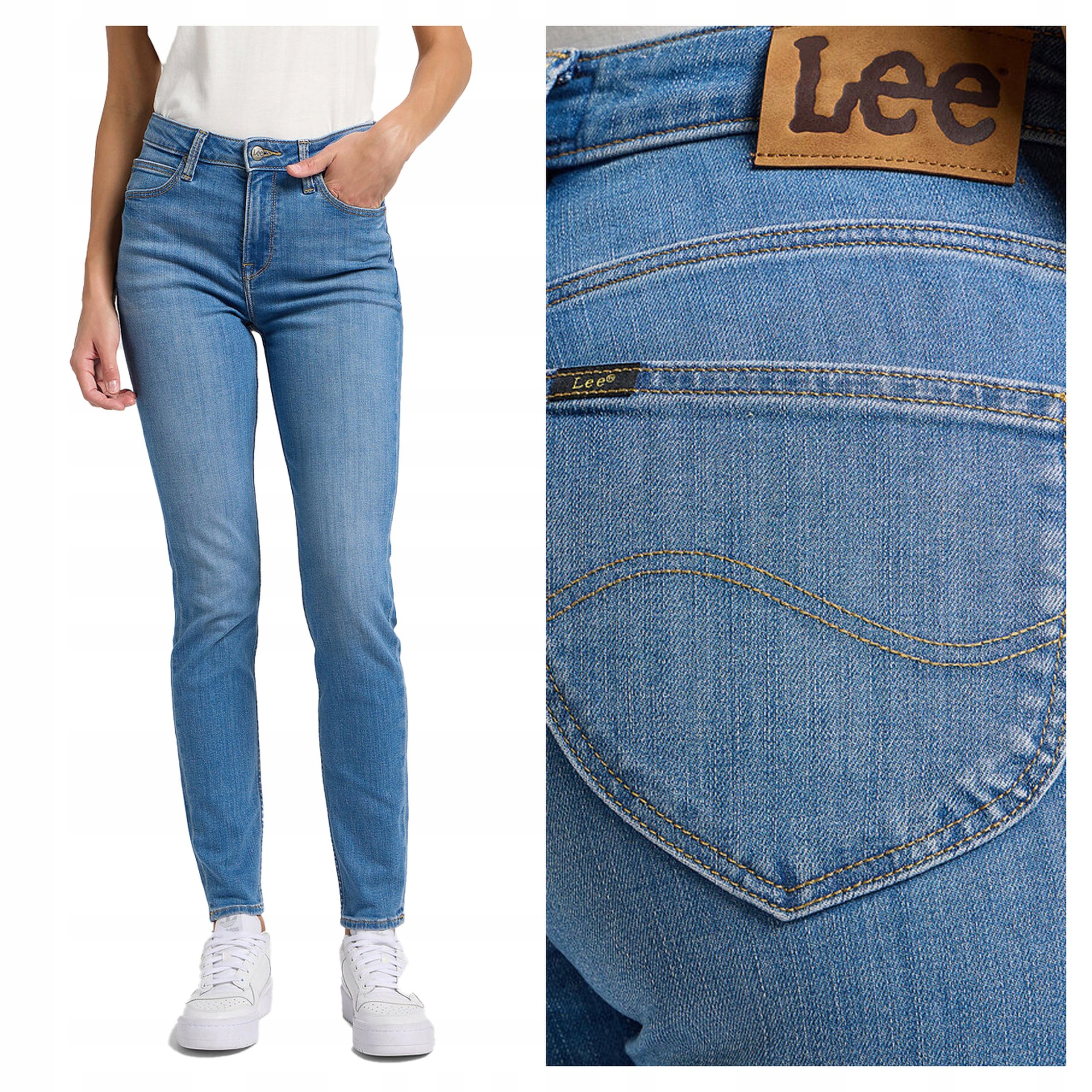 Lee Scarlett High W27 L33 Dámské džínové kalhoty džíny Přiléhavé