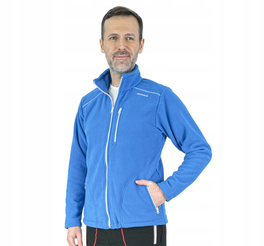 Teplé Fleecová Mikina Pánské Modré Polský Výrobce Mikina Fleecová XL