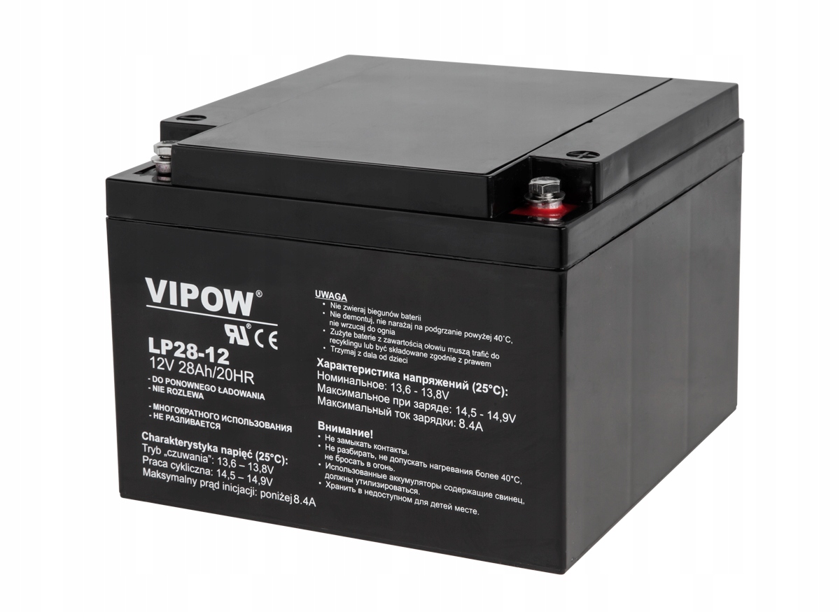 Akumulátor 12V 28Ah gélový Vipow Ups Piec