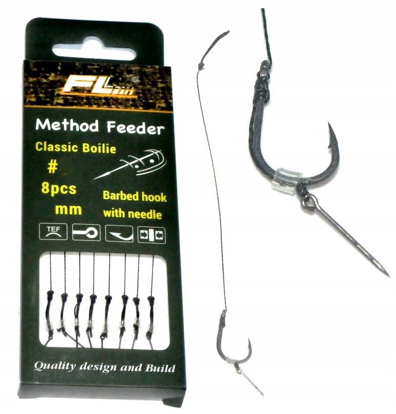 

Haki teflonowe nr6 Method Feeder z Igłą przypony